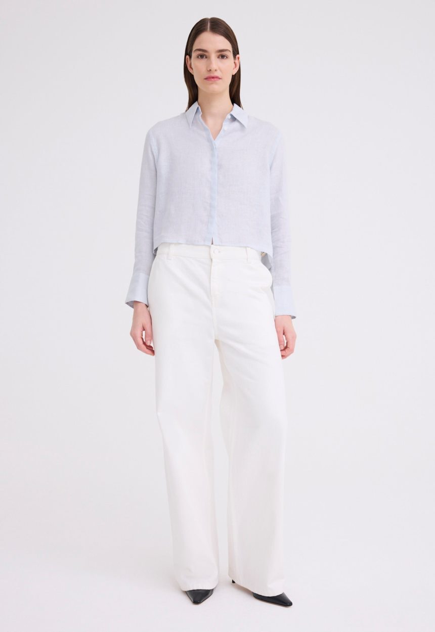 Jac + Jack Iona Linen Shirt - Faded Marine Blue